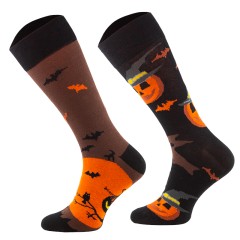 Skarpety Sporty Socks - HALLOWEEN, dynia, nietoperz, straszne
