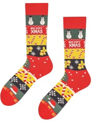 Vintage Xmas, Todo Socks, Bałwan, Śnieg, Choinka, Kolorowe Skarpetki