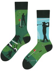 Golf Club Todo Socks, Pole golfowe, Kije, Zielona trawa, Kolorowe Skarpetki