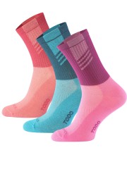 3PACK termoaktywnych skarpet sportowych MULTISPORT z systemem AIR CONTROL róż mix 