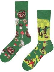 GRZYBOBRANIE, TodoSocks, Leśne grzyby, Spacer po lesie, Koszyk,  Kolorowe Skarpetki