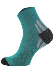 Zaawansowane skarpety biegowe RUNNING RAID 50% MERINO oddychające, płaskie szwy - Petrolio