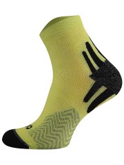 Zaawansowane skarpety biegowe RUNNING RAID 50% MERINO oddychające, płaskie szwy -  lime