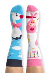 Dziewczynka Skarpety kolorowe Happy Friends STORK IT`S A GIRL