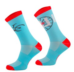 Skarpety termoaktywne Sportowe wysokie - I LIKE RIDE BLUE