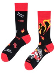 Socks On Fire, Todo Socks, Straż, Strażak, Wóz Strażacki, Kolorowe, Skarpety