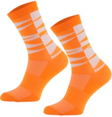 Skarpety termoaktywne Sportowe wysokie - WHITE ORANGE