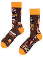 Draft Beer, Todo Socks, Piwo Brown, Kraft, Kufel, Kolorowe Skarpetki