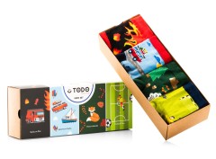 Zestaw dziecięcych skarpet HERO SET - Strażak, Podróż, Forest, Football - 4 pary