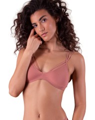 Prążkowany biustonosz Brassiere Spalline z modnymi ramiączkami, certyfikat OEKO-TEX®