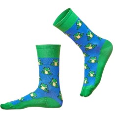 Kolorowe skarpety sportowe, termoaktywne, Rane Alaska, żabki, produkt włoski Luigi di Focenza Socks