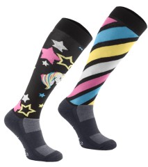 Podkolanówki jeździeckie z mikrofibry - Black Unicorn SJP