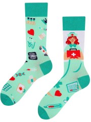 Pielęgniarka Todo Socks, Apteczka, Strzykawka, Kolorowe Skarpetki