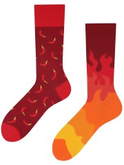 Papryczki Chilli Peppers Todo Socks, Papryka, Ogień, Ostre Kolorowe Skarpetki