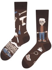 Dziadek Todo Socks, Gazeta, Wiertarka, Fachowiec, Kolorowe Skarpetki