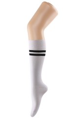 Podkolanówki Socks Old School z paskami, vintage, bawełna czesana, Todo Socks